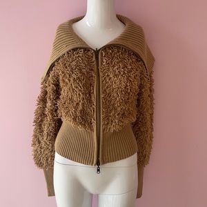 Tan sweater jacket